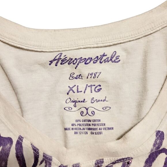 2/$20 Aeropostale casual top purple - Picture 4 of 4
